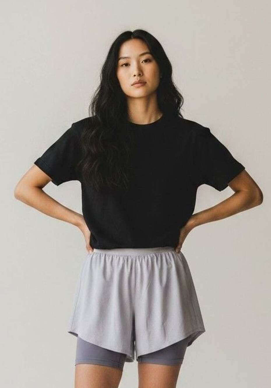 Zara Athleticz 2-in-1 Perforated Athletic Running Shorts Grey Size S